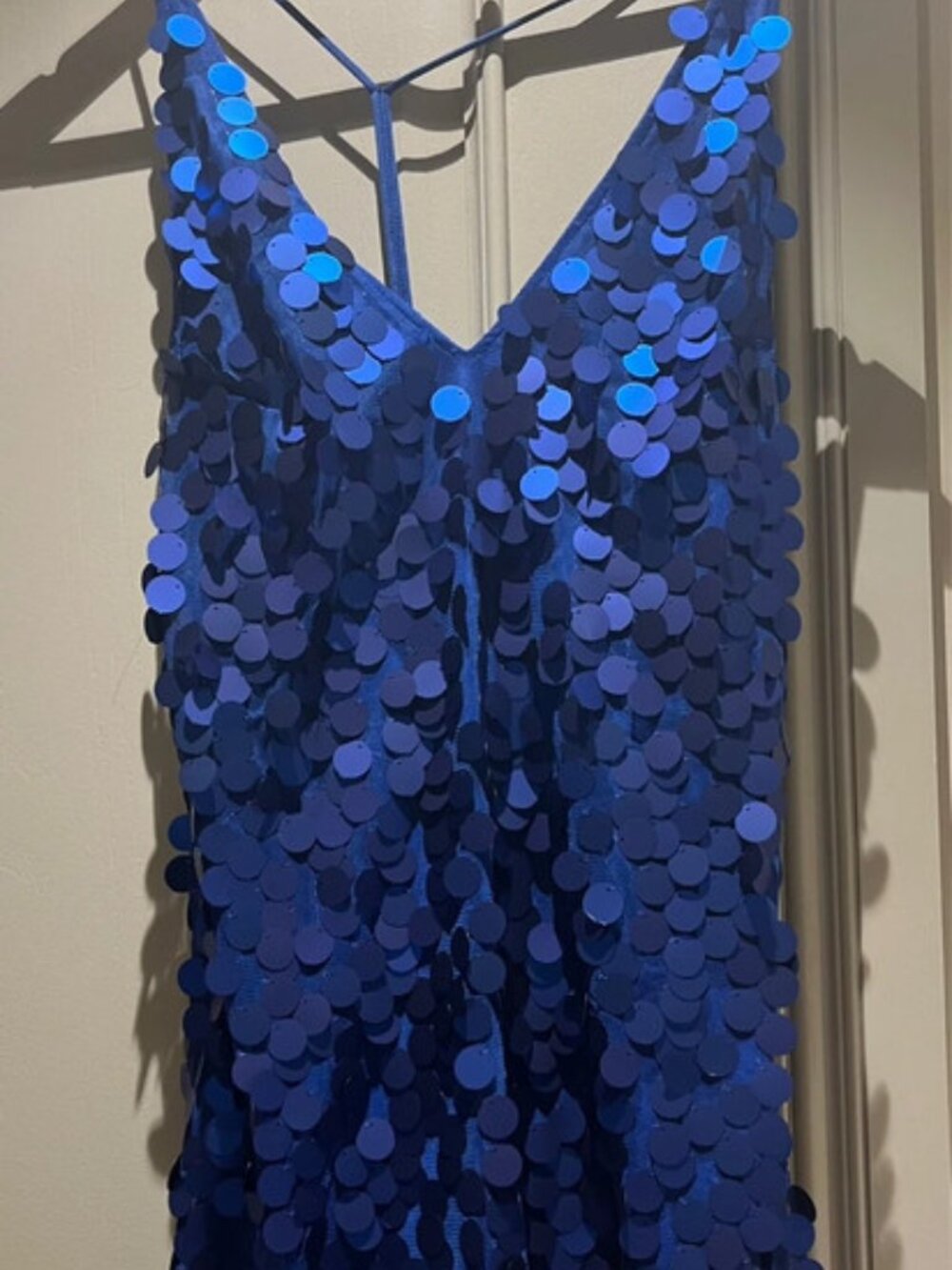 Motel Electric Blue Sequin Party Dress - Size XS